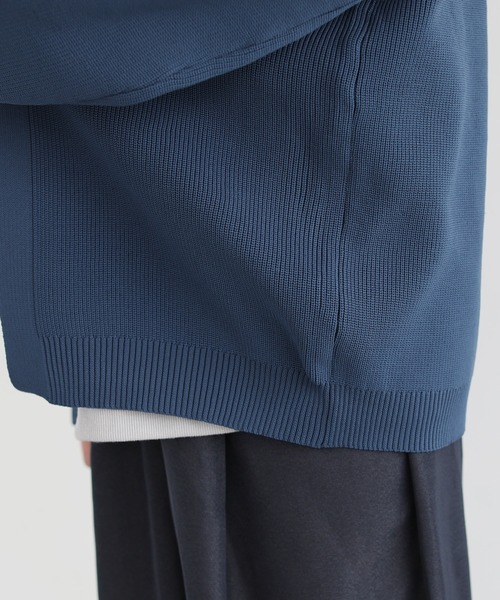 ASTRONOMY（アストロノミー）の「4WAYストレッチ ウォッシャブル ボタンレスカーディガン（カーディガン/ボレロ・メンズ・ライトグレー/モカ/パープル/ブラック/チャコール/ブルーグリーン/マスタード・XL/S/L/M）」の9枚目の写真