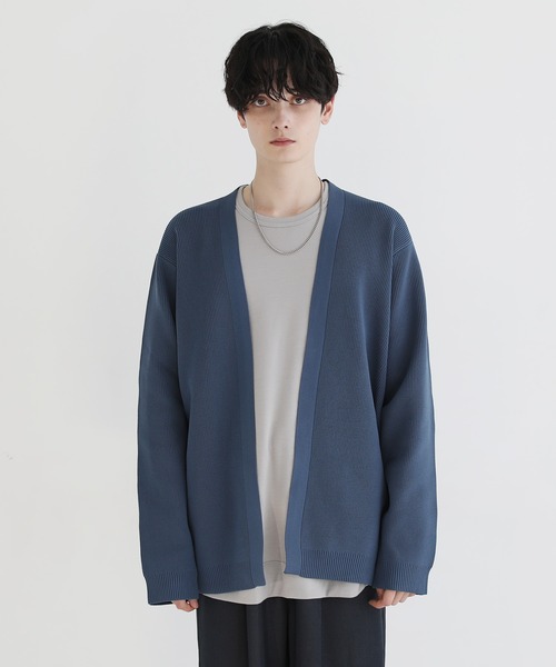 ASTRONOMY（アストロノミー）の「4WAYストレッチ ウォッシャブル ボタンレスカーディガン（カーディガン/ボレロ・メンズ・ライトグレー/モカ/パープル/ブラック/チャコール/ブルーグリーン/マスタード・XL/S/L/M）」の16枚目の写真