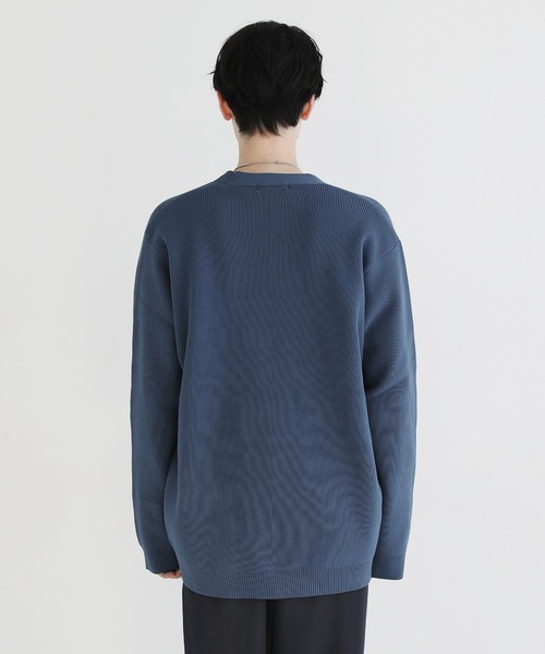 ASTRONOMY（アストロノミー）の「4WAYストレッチ ウォッシャブル ボタンレスカーディガン（カーディガン/ボレロ・メンズ・ライトグレー/モカ/パープル/ブラック/チャコール/ブルーグリーン/マスタード・XL/S/L/M）」の14枚目の写真