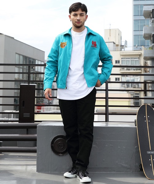 HOUSTON(ヒューストン)の「HOUSTON ベトナムジャケット(タイガー)(ブルゾン・メンズ・ターコイズブルー/ブラック/グリーン・X-LARGE/MEDIUM/XX-LARGE/LARGE)」の18枚目の写真