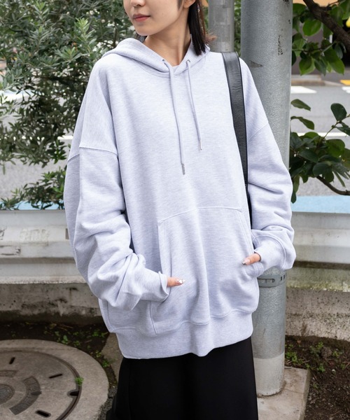 WEGO（ウィゴー）の「WEGO/【セットアップ対象商品】ヘビーウエイト BIGプルパーカー（パーカー・メンズ・ネイビー/グリーン系その他/カーキ/ライトベージュ/ブルー系その他/ホワイト/グレー系その他/ブラック/ライトピンク・LARGE/MEDIUM）」の13枚目の写真