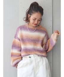 Ungrid | グラデーションショートニット(ニット/セーター)