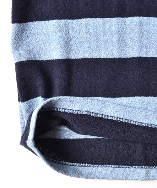 SHIPS（シップス）の「SC: SHIPS（シップス）ミニパイル ボーダー ポケット Tシャツ■（Tシャツ/カットソー・メンズ・ホワイト/ホワイト×ブルー/グリーン/ダークブルー/ネイビー/グレー/グレー系その他/コバルトブルー・MEDIUM/X-LARGE/SMALL/LARGE）」の17枚目の写真