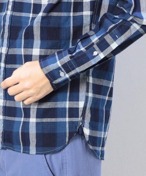 coen（コーエン）の「インディゴチェックボタンダウンシャツ（シャツ/ブラウス・メンズ・その他2/その他1・SMALL/MEDIUM/LARGE/X-LARGE）」の10枚目の写真