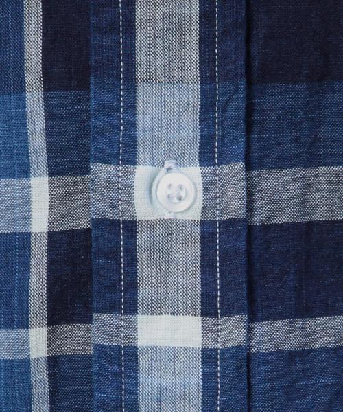 coen（コーエン）の「インディゴチェックボタンダウンシャツ（シャツ/ブラウス・メンズ・その他2/その他1・SMALL/MEDIUM/LARGE/X-LARGE）」の11枚目の写真