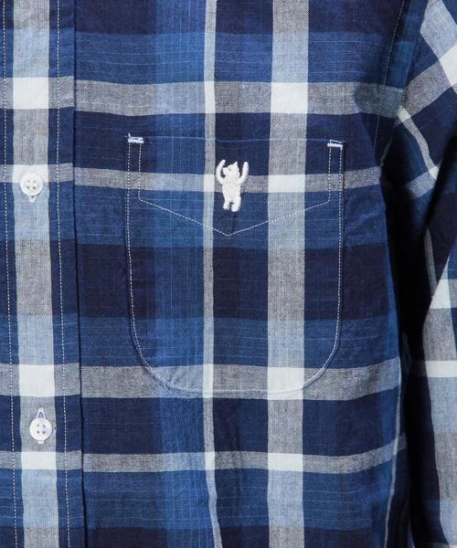 coen（コーエン）の「インディゴチェックボタンダウンシャツ（シャツ/ブラウス・メンズ・その他2/その他1・SMALL/MEDIUM/LARGE/X-LARGE）」の13枚目の写真