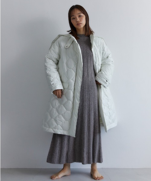 CASA FLINE（カーサフライン）の「リブフレアニットドレス（ワンピース・レディース・ライトグレー/レッド/ベージュ・FREE）」の10枚目の写真