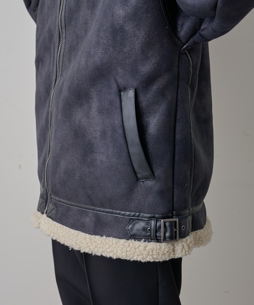 COLONY 2139(コロニートゥーワンスリーナイン)の「ムートンライクB-3(ムートンコート・メンズ・アイボリー/ブラック・MEDIUM/LARGE/X-LARGE)」の11枚目の写真