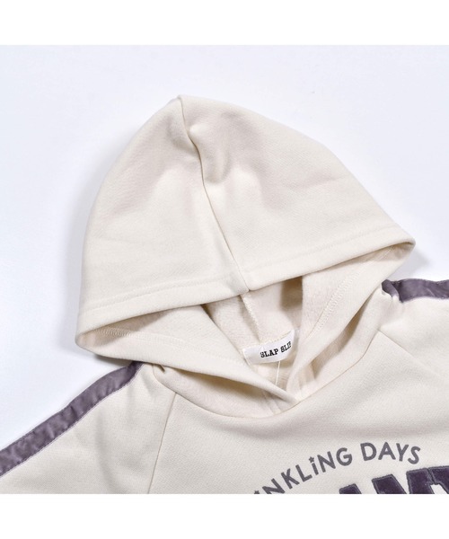 SLAP SLIP(スラップスリップ)の「SLAPSLIP/裏起毛ロゴハートラグランフーディワンピース(80~130cm)(ワンピース・キッズ・オフホワイト/ピンク・120/110/130/80/90/100)」の21枚目の写真