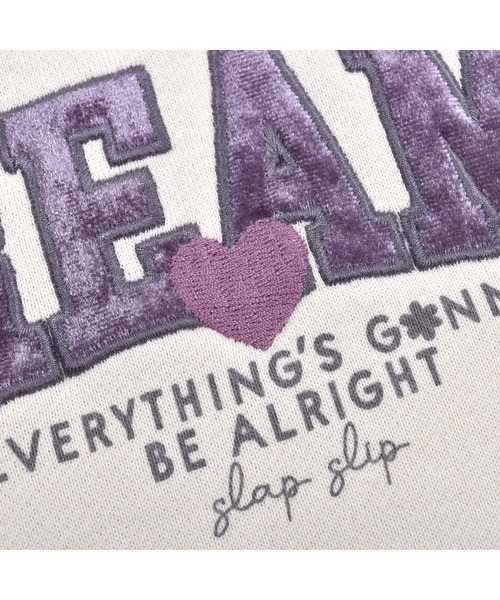 SLAP SLIP(スラップスリップ)の「SLAPSLIP/裏起毛ロゴハートラグランフーディワンピース(80~130cm)(ワンピース・キッズ・オフホワイト/ピンク・120/110/130/80/90/100)」の19枚目の写真