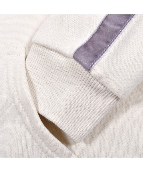 SLAP SLIP(スラップスリップ)の「SLAPSLIP/裏起毛ロゴハートラグランフーディワンピース(80~130cm)(ワンピース・キッズ・オフホワイト/ピンク・120/110/130/80/90/100)」の4枚目の写真