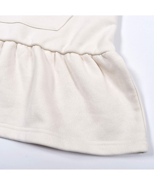 SLAP SLIP(スラップスリップ)の「SLAPSLIP/裏起毛ロゴハートラグランフーディワンピース(80~130cm)(ワンピース・キッズ・オフホワイト/ピンク・120/110/130/80/90/100)」の9枚目の写真