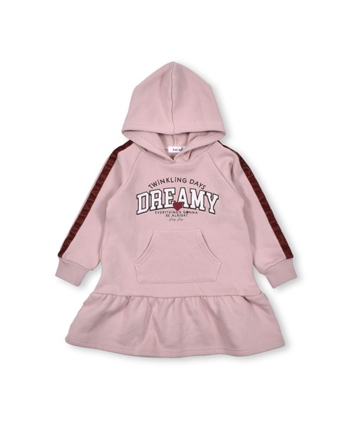 SLAP SLIP(スラップスリップ)の「SLAPSLIP/裏起毛ロゴハートラグランフーディワンピース(80~130cm)(ワンピース・キッズ・オフホワイト/ピンク・120/110/130/80/90/100)」の17枚目の写真