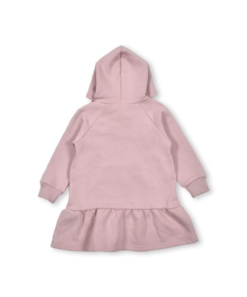 SLAP SLIP(スラップスリップ)の「SLAPSLIP/裏起毛ロゴハートラグランフーディワンピース(80~130cm)(ワンピース・キッズ・オフホワイト/ピンク・120/110/130/80/90/100)」の7枚目の写真