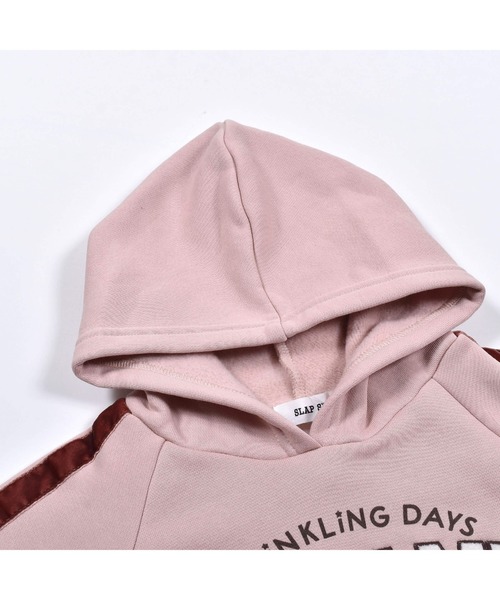 SLAP SLIP(スラップスリップ)の「SLAPSLIP/裏起毛ロゴハートラグランフーディワンピース(80~130cm)(ワンピース・キッズ・オフホワイト/ピンク・120/110/130/80/90/100)」の22枚目の写真