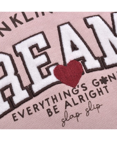 SLAP SLIP(スラップスリップ)の「SLAPSLIP/裏起毛ロゴハートラグランフーディワンピース(80~130cm)(ワンピース・キッズ・オフホワイト/ピンク・120/110/130/80/90/100)」の20枚目の写真