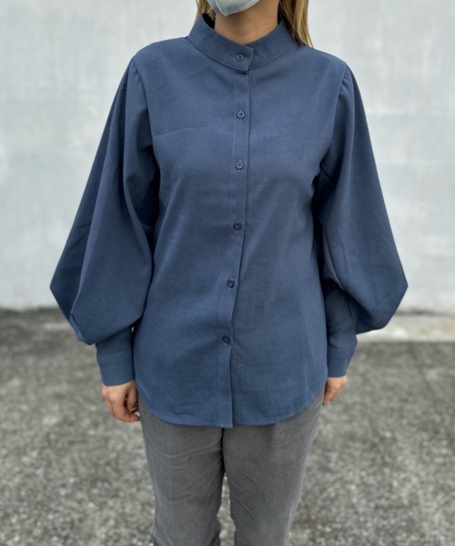 IO(イオ)(イオ)の「IO select / バルーン袖ルーズレギュラーカラーシャツ(シャツ/ブラウス・レディース・ホワイト/ブラック/ベージュ・LARGE/MEDIUM/X-LARGE)」の8枚目の写真