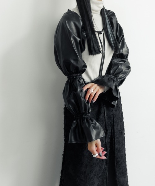 Fake Leather Bolero/フェイクレザーボレロ（カーディガン
