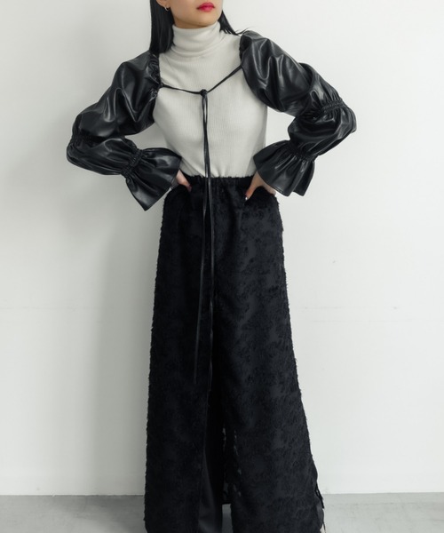 Fake Leather Bolero/フェイクレザーボレロ（カーディガン