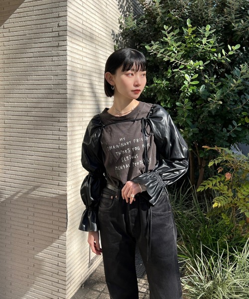 Fake Leather Bolero/フェイクレザーボレロ（カーディガン