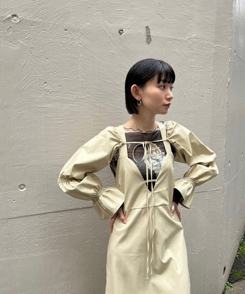 Fake Leather Bolero/フェイクレザーボレロ（カーディガン