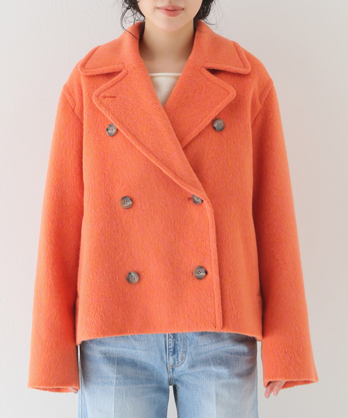 plage(プラージュ)の「SHAGGY P コート(ピーコート・レディース・オレンジ/ベージュ・38/36)」の21枚目の写真