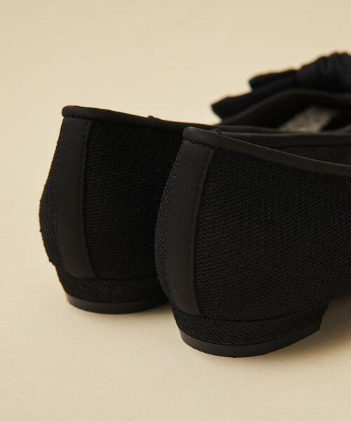 ODETTE E ODILE（オデットエオディール）の「【WEB限定】アシンメトリーリボン フラット15●↑（パンプス・レディース・ライトピンク/オフホワイト/ロイヤルブルー/ブラック・24.5cm/23.5cm/22cm/24cm/22.5cm/23cm/25cm）」の10枚目の写真