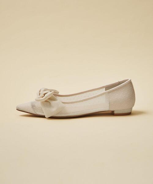 ODETTE E ODILE（オデットエオディール）の「【WEB限定】アシンメトリーリボン フラット15●↑（パンプス・レディース・ライトピンク/オフホワイト/ロイヤルブルー/ブラック・24.5cm/23.5cm/22cm/24cm/22.5cm/23cm/25cm）」の11枚目の写真