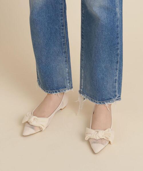 ODETTE E ODILE（オデットエオディール）の「【WEB限定】アシンメトリーリボン フラット15●↑（パンプス・レディース・ライトピンク/オフホワイト/ロイヤルブルー/ブラック・24.5cm/23.5cm/22cm/24cm/22.5cm/23cm/25cm）」の18枚目の写真