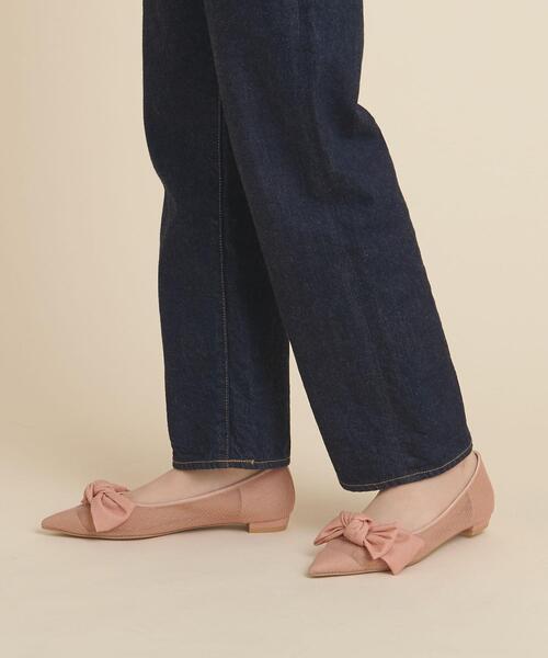 ODETTE E ODILE（オデットエオディール）の「【WEB限定】アシンメトリーリボン フラット15●↑（パンプス・レディース・ライトピンク/オフホワイト/ロイヤルブルー/ブラック・24.5cm/23.5cm/22cm/24cm/22.5cm/23cm/25cm）」の22枚目の写真