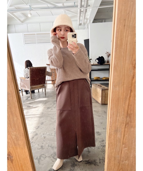 JUMELLE(ジュメロ)の「フロントスリットスカート(スカート・レディース・ブラック/ブラウン・MEDIUM)」の18枚目の写真