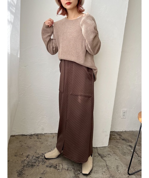 JUMELLE(ジュメロ)の「フロントスリットスカート(スカート・レディース・ブラック/ブラウン・MEDIUM)」の13枚目の写真
