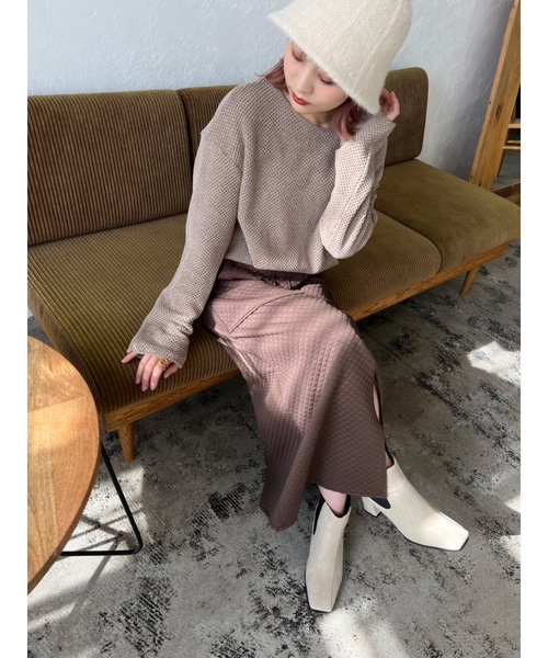 JUMELLE(ジュメロ)の「フロントスリットスカート(スカート・レディース・ブラック/ブラウン・MEDIUM)」の16枚目の写真