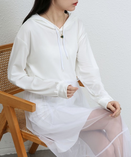 MAISON DE THERESE（メゾン ド テレーズ）の「フード付きワンピース（ワンピース・レディース・グレー/アイボリー/ブラック・M/L）」の18枚目の写真