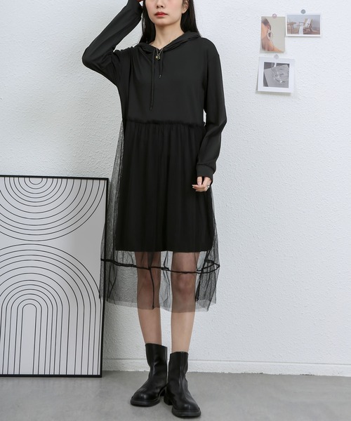 MAISON DE THERESE（メゾン ド テレーズ）の「フード付きワンピース（ワンピース・レディース・グレー/アイボリー/ブラック・M/L）」の14枚目の写真