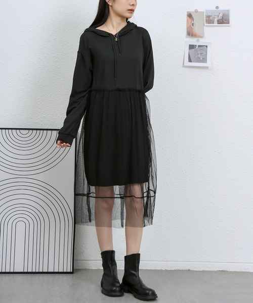 MAISON DE THERESE（メゾン ド テレーズ）の「フード付きワンピース（ワンピース・レディース・グレー/アイボリー/ブラック・M/L）」の13枚目の写真