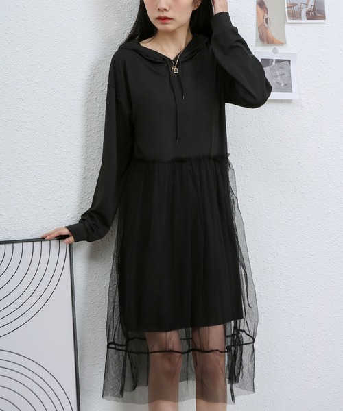 MAISON DE THERESE（メゾン ド テレーズ）の「フード付きワンピース（ワンピース・レディース・グレー/アイボリー/ブラック・M/L）」の10枚目の写真