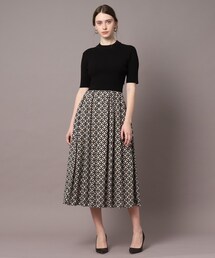 281t*美品 ドレステリア コットン オーバーラップサークルプリントスカート. 281t*美品 ドレステリア コットン オーバーラップサークル