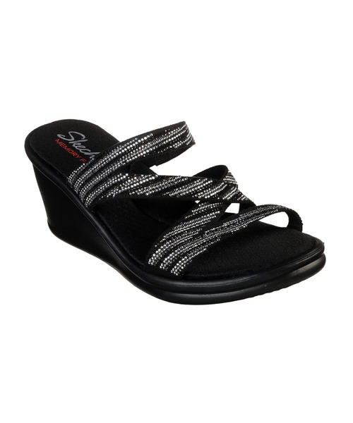 SKECHERS(スケッチャーズ)の「SKECHERS CALI RUMBLERS-MEGA FLASH / スケッチャーズ カリ ランブラーズ メガ フラッシュ(サンダル・レディース・シルバー×ブラック・23cm/24cm/25cm)」の1枚目の写真