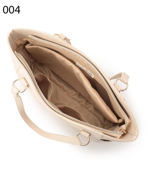 SHOO・LA・RUE（シューラルー）の「◆【通勤/通学】サイドポケットトート【A4】（トートバッグ・レディース・アイボリー/ブラック/グレー・00）」の9枚目の写真