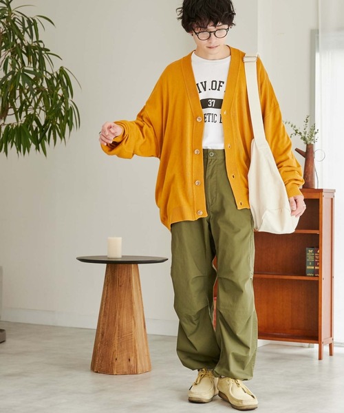 WEGO(ウィゴー)の「WEGO/リネンライクルーズカーディガン(カーディガン/ボレロ・メンズ・ライトグレー/グリーン/ネイビー/マスタード・MEDIUM/LARGE)」の14枚目の写真