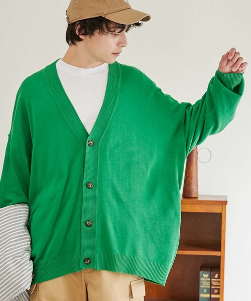 WEGO(ウィゴー)の「WEGO/リネンライクルーズカーディガン(カーディガン/ボレロ・メンズ・ライトグレー/グリーン/ネイビー/マスタード・MEDIUM/LARGE)」の21枚目の写真