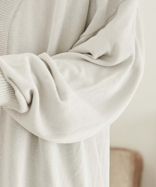 WEGO(ウィゴー)の「WEGO/リネンライクルーズカーディガン(カーディガン/ボレロ・メンズ・ライトグレー/グリーン/ネイビー/マスタード・MEDIUM/LARGE)」の18枚目の写真