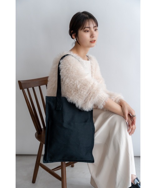 DEVICE+（デバイスプラス）の「DEVICE+ シャープデザイン キャンバス トートバッグ（トートバッグ・メンズ・ブラック/ナチュラル・FREE）」の18枚目の写真