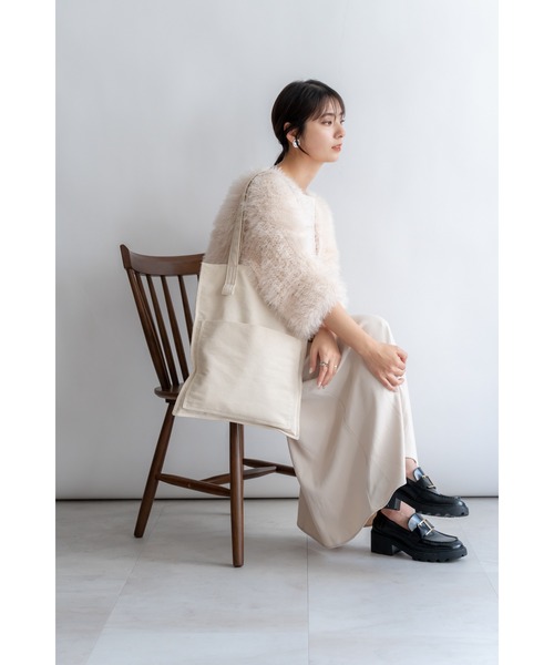 DEVICE+（デバイスプラス）の「DEVICE+ シャープデザイン キャンバス トートバッグ（トートバッグ・メンズ・ブラック/ナチュラル・FREE）」の11枚目の写真