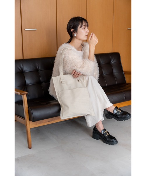 DEVICE+（デバイスプラス）の「DEVICE+ シャープデザイン キャンバス トートバッグ（トートバッグ・メンズ・ブラック/ナチュラル・FREE）」の19枚目の写真