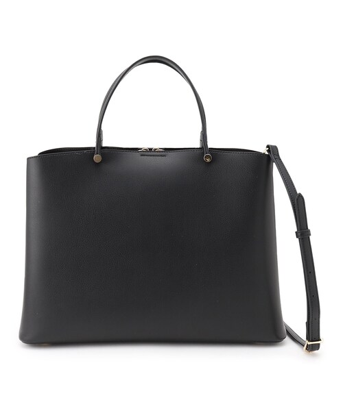 UNTITLED（アンタイトル）の「◆【通勤におすすめ】バイカラーライティトートバッグ（トートバッグ・レディース・ベージュ系その他2/ブラック系4・99）」の2枚目の写真