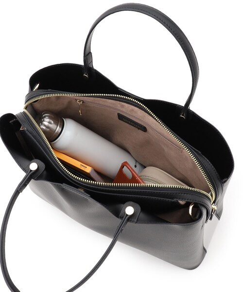 UNTITLED（アンタイトル）の「◆【通勤におすすめ】バイカラーライティトートバッグ（トートバッグ・レディース・ベージュ系その他2/ブラック系4・99）」の9枚目の写真