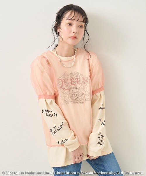 FREAK'S STORE(フリークスストア)の「シアー2WAYパフスリーブブラウス(シャツ/ブラウス・レディース・ブラック/ピンク/ナチュラル・フリ-)」の8枚目の写真