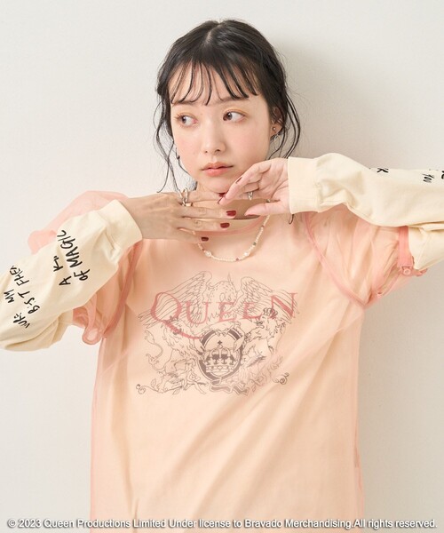 FREAK'S STORE(フリークスストア)の「シアー2WAYパフスリーブブラウス(シャツ/ブラウス・レディース・ブラック/ピンク/ナチュラル・フリ-)」の12枚目の写真